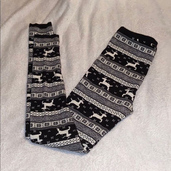 Reindeer Fairisle Forever 21 knit leggings size S - Picture 1 of 2